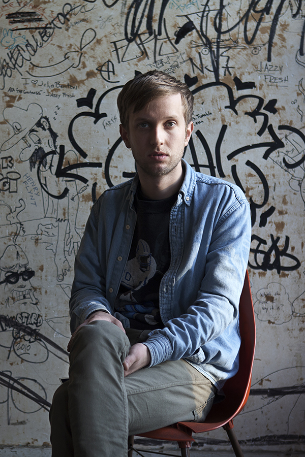 A portrait of the singer for hardcore band La Dispute, Jordan Dreyer, taken on a tour stop in Baltimore, Maryland